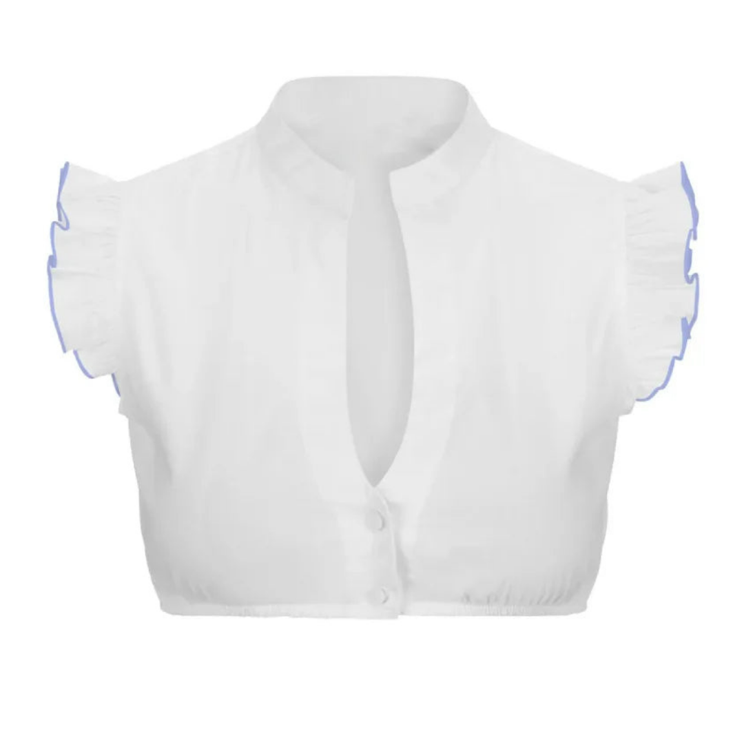 Dirndlbluse für Damen im eleganten Stil mit Knöpfen