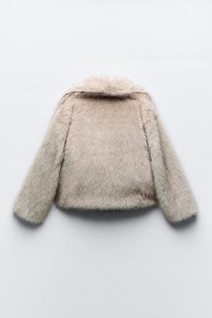 Damen Faux Fur Longline Mantel – Weich, Warm & Stylisch