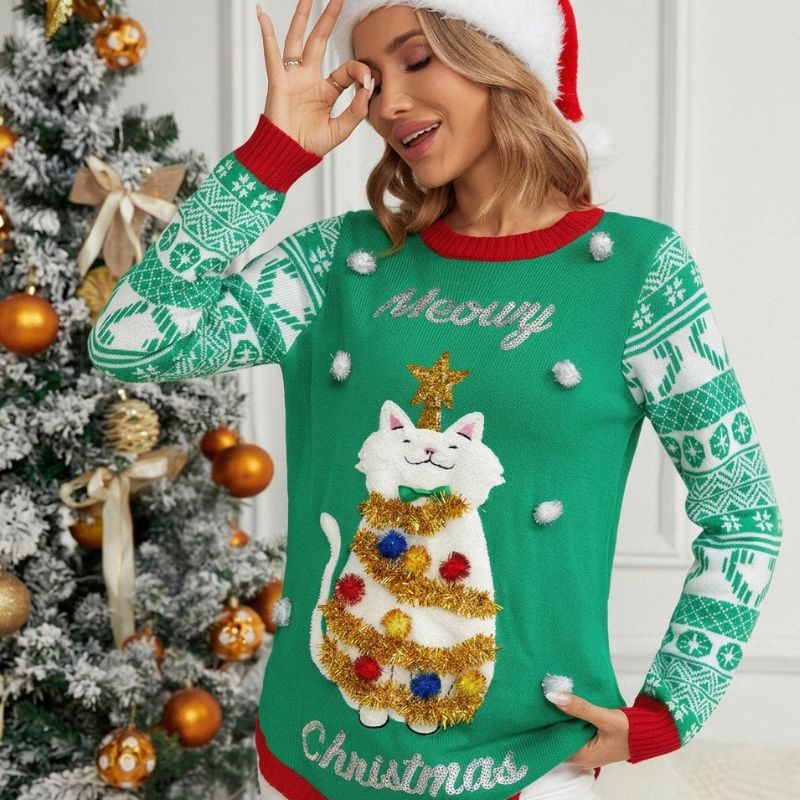 Christmas sweater - Cat design