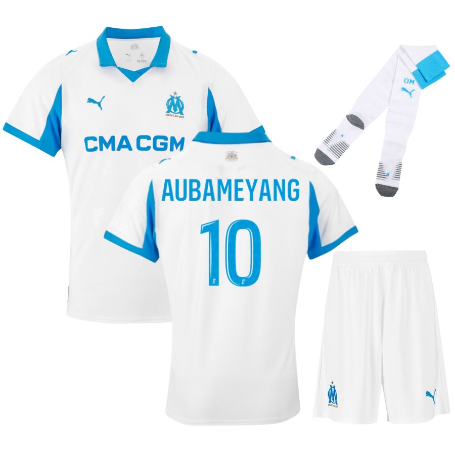 Ensemble maillot domicile enfant de l'Olympique de Marseille 2025/26