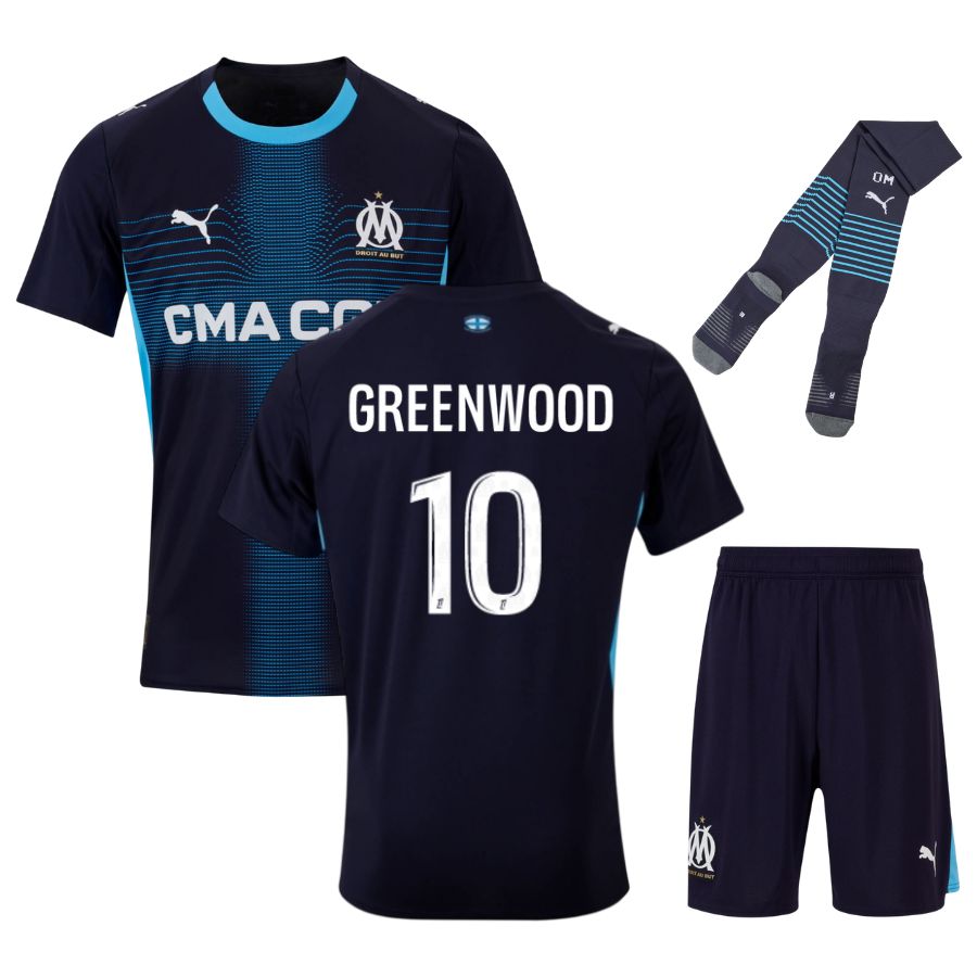 Ensemble maillot extérieur enfant de l'Olympique de Marseille 2025/26