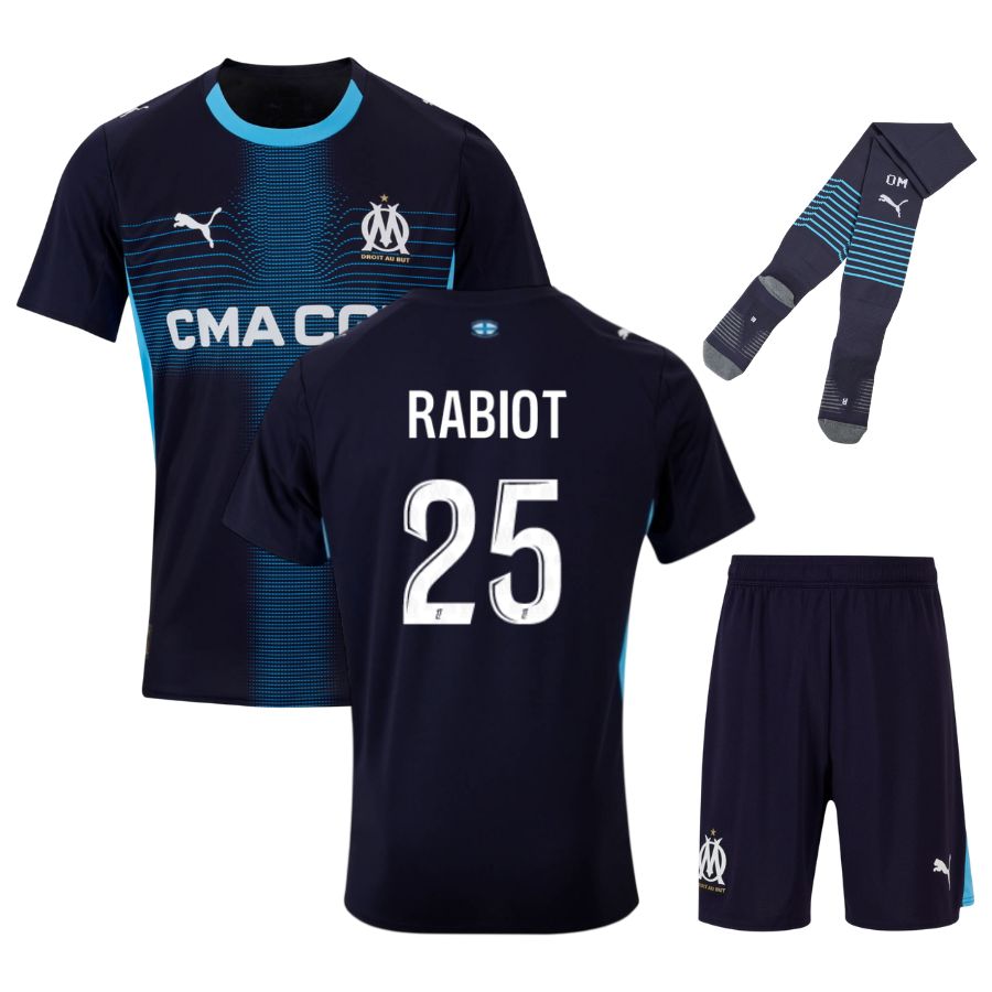 Ensemble maillot extérieur enfant de l'Olympique de Marseille 2025/26