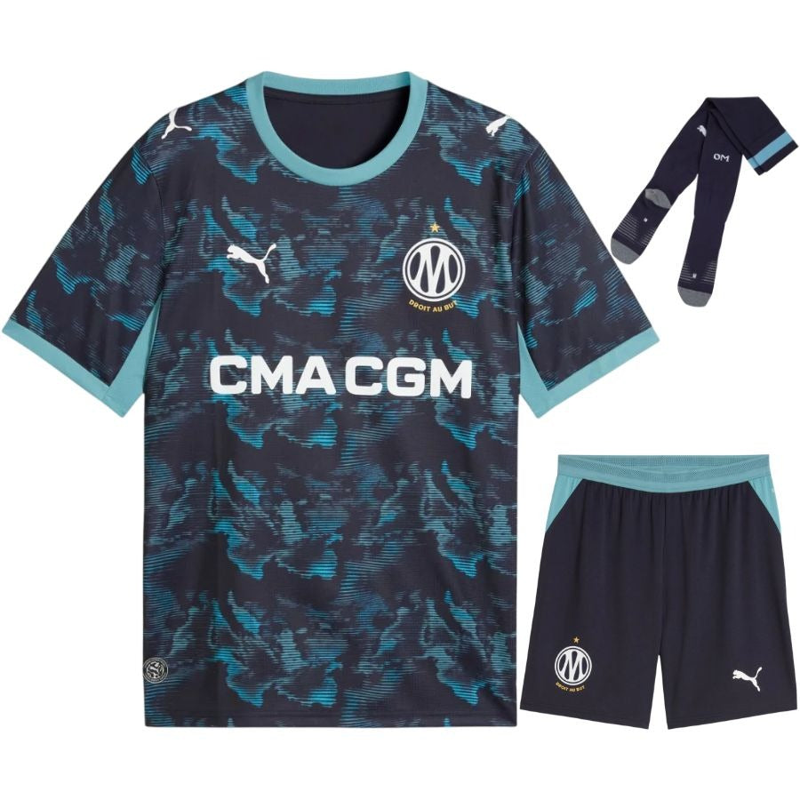 Ensemble maillot extérieur enfant de l'Olympique de Marseille 2026/27
