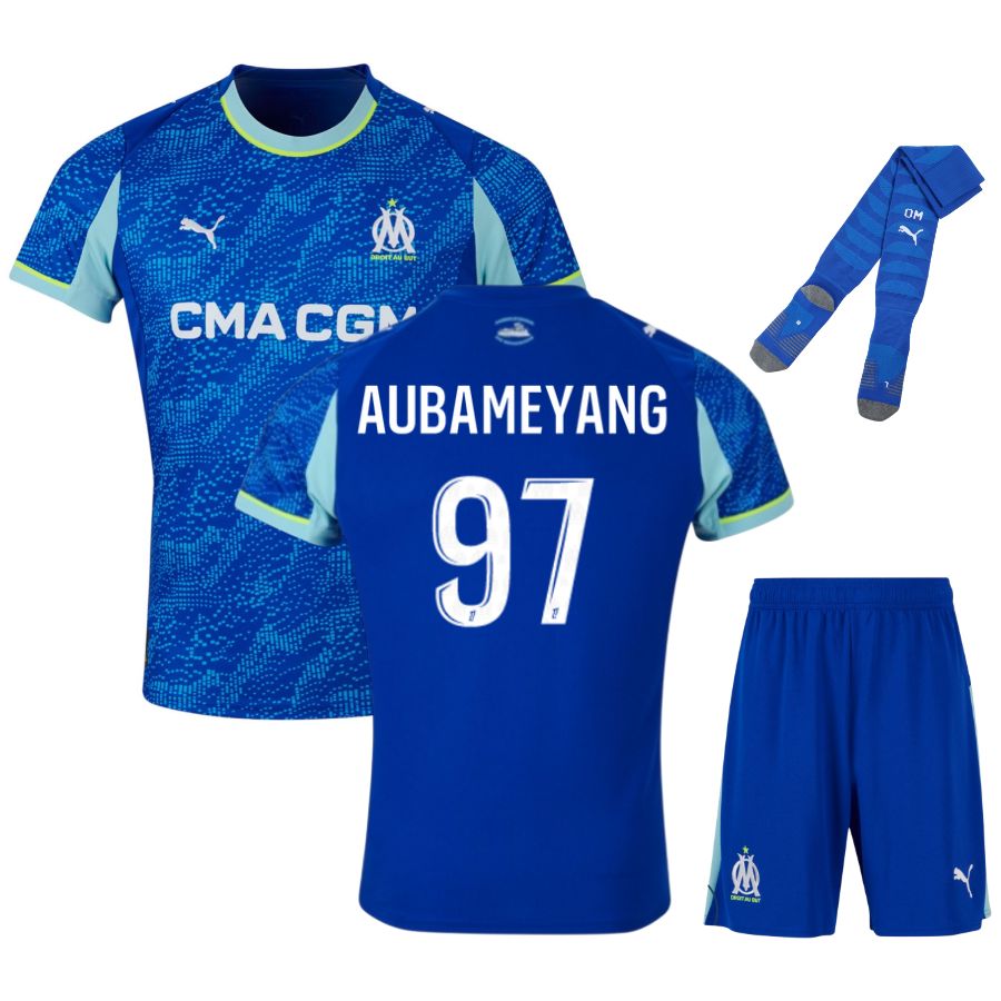 Ensemble troisième maillot enfant de l'Olympique de Marseille 2025/26