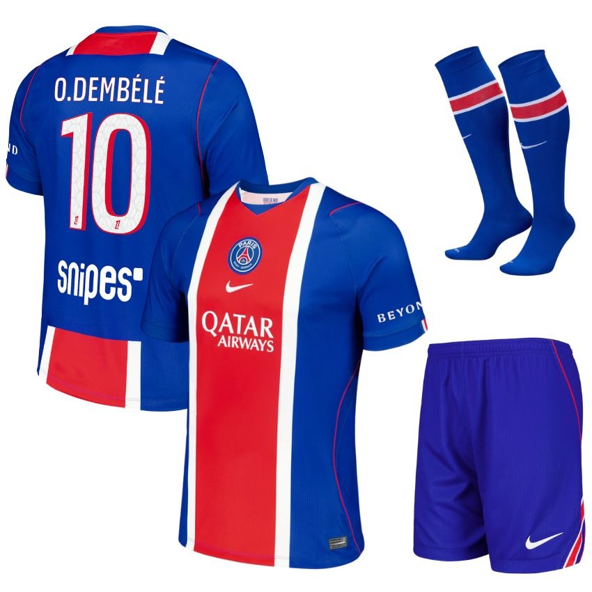Ensemble maillot domicile enfant du Paris Saint-Germain 2026/27 – Dembélé