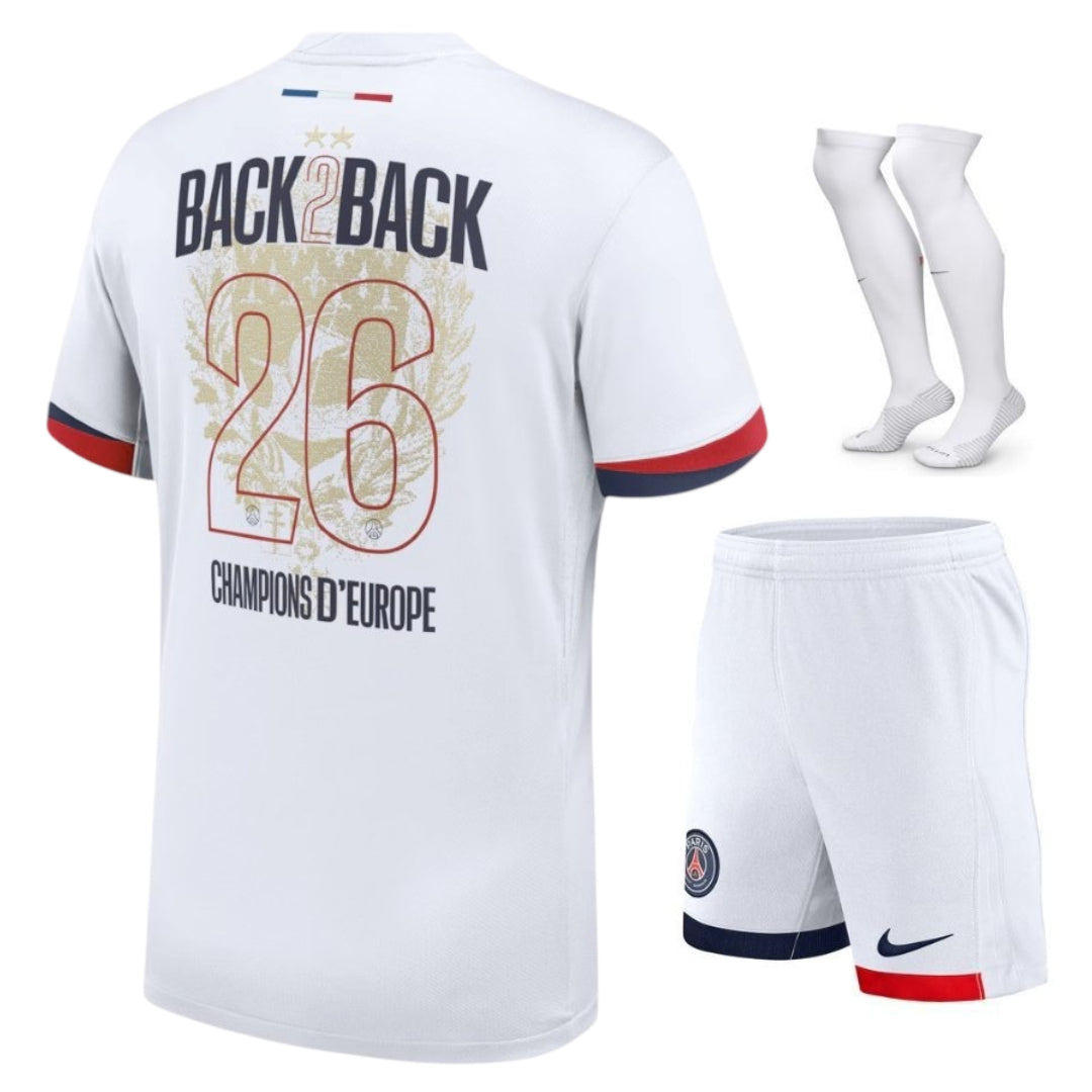 Paris Saint-Germain Auswärtstrikot-Set Herren 2025/26 – 2 Sterne – Doppelsieger-Edition