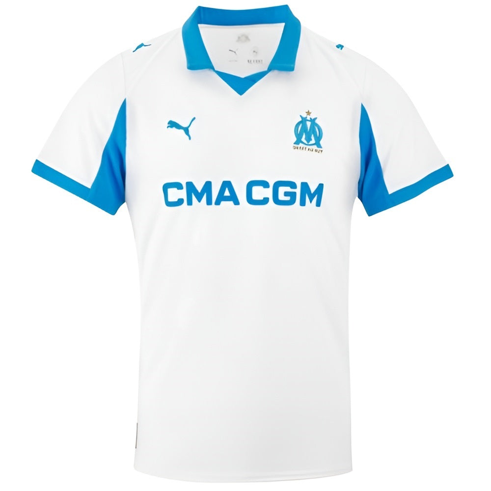 Ensemble maillot domicile enfant de l'Olympique de Marseille 2025/26