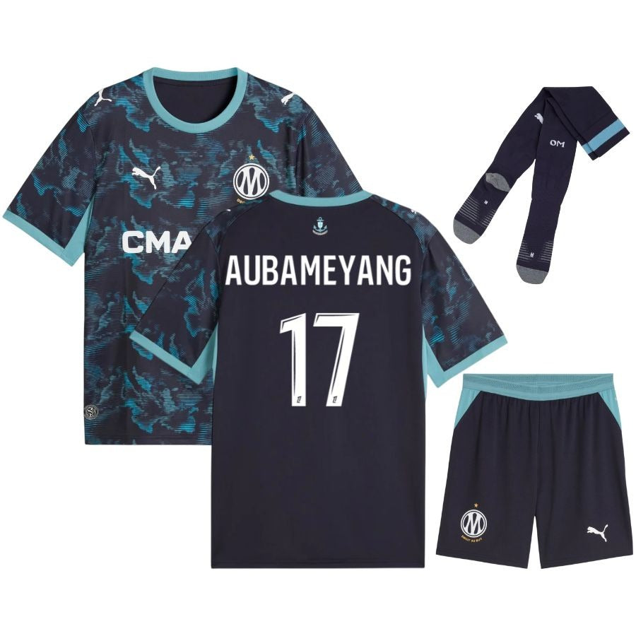 Olympique Marseille Auswärtstrikot-Set Kinder 2026/27 – Aubameyang