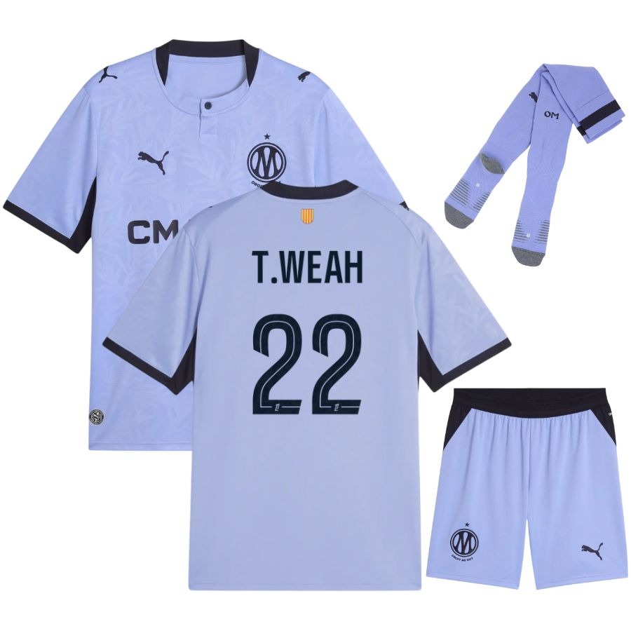 Ensemble troisième maillot enfant de l'Olympique de Marseille 2026/27