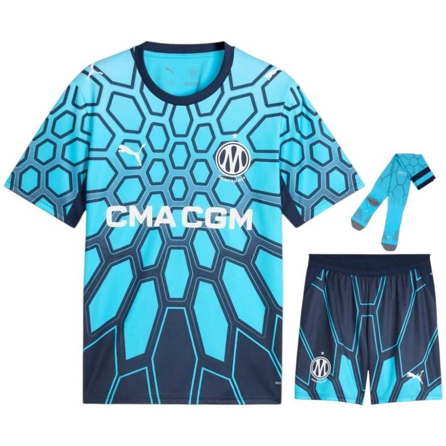 Olympique Marseille Torwarttrikot-Set Kinder 2026/27 – Blau