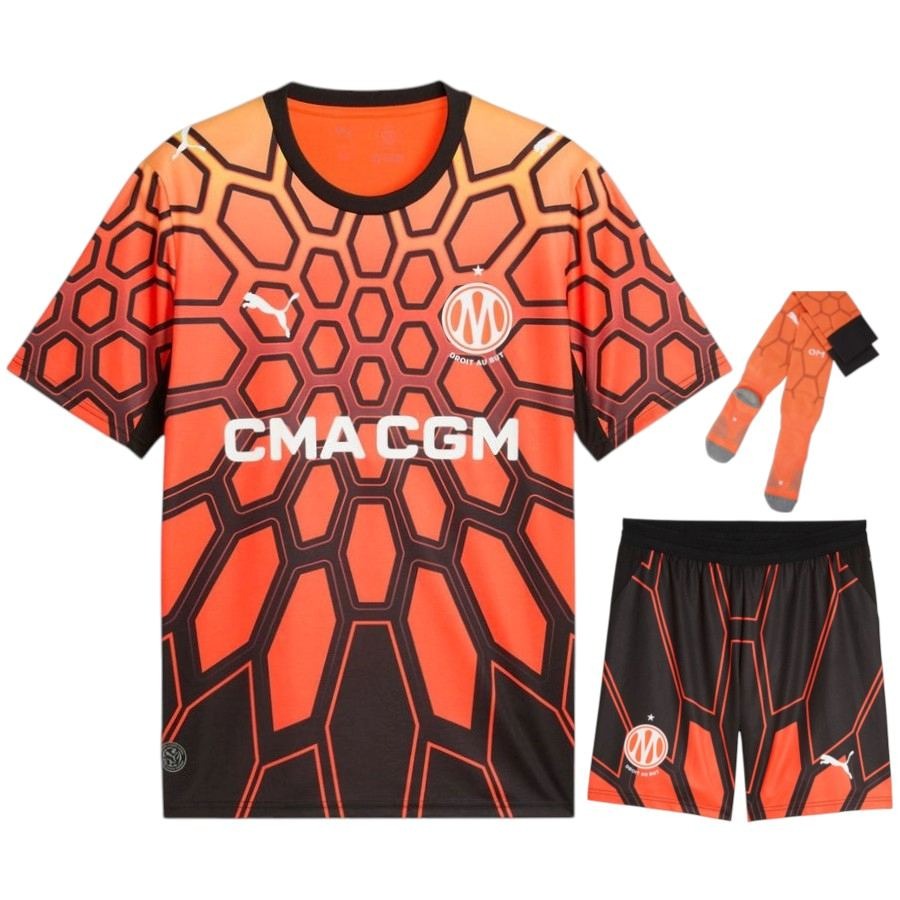 Olympique Marseille Torwarttrikot-Set Kinder 2026/27 – Rot
