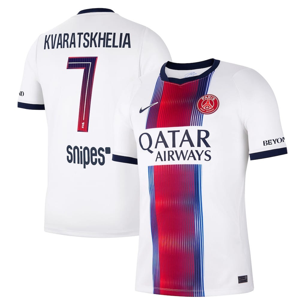 Paris Saint-Germain Auswärtstrikot Herren 2026/27 – Kvaratskhelia – Weiß