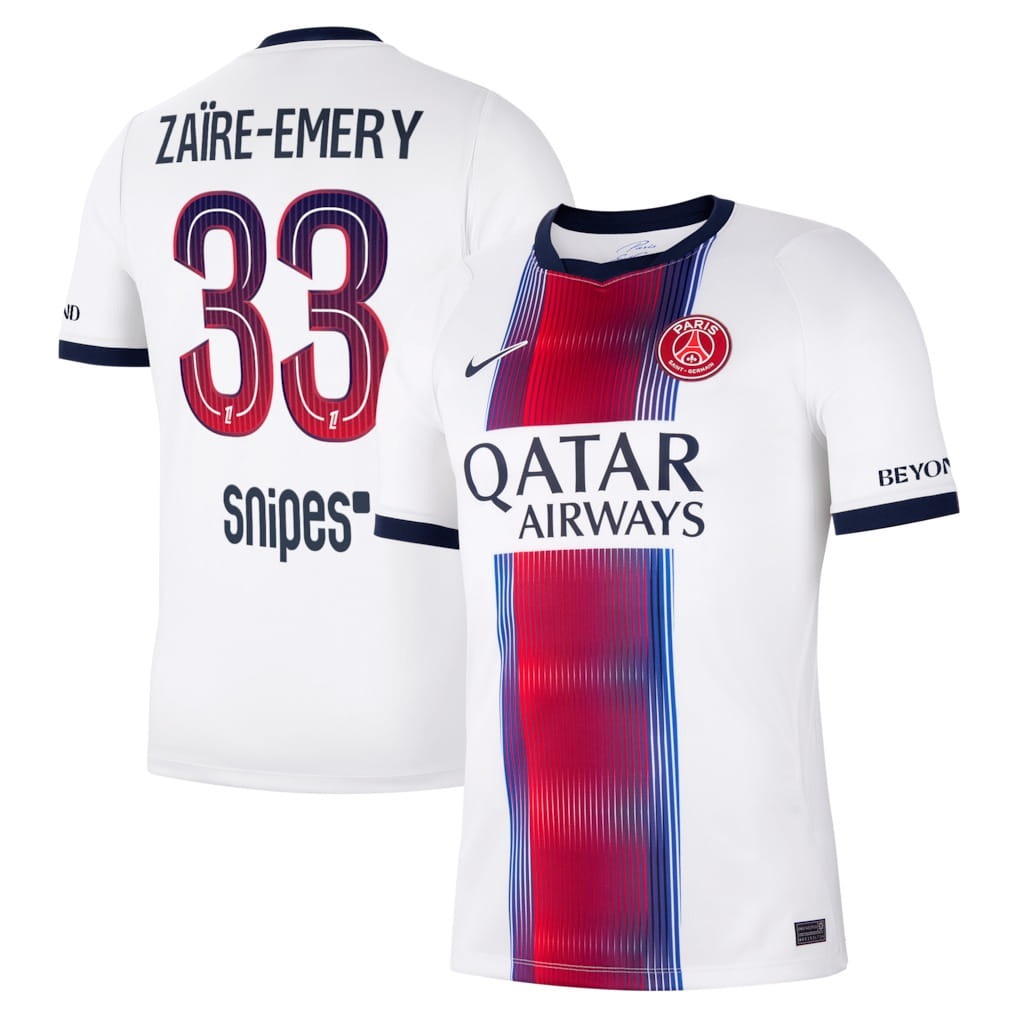 Paris Saint-Germain udebanetrøje til herrer 2026/27 – Zaïre-Emery – hvid