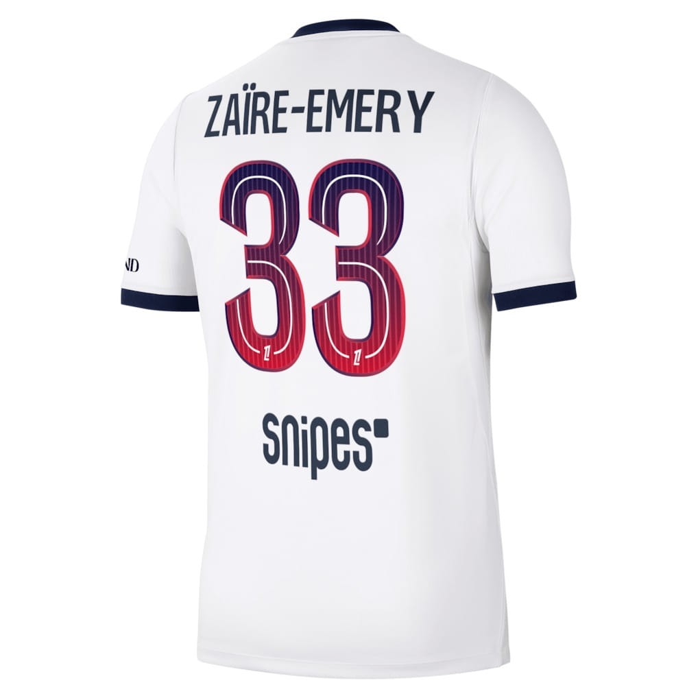 Paris Saint-Germain Auswärtstrikot-Set Kinder 2026/27 – Zaïre-Emery – Weiß