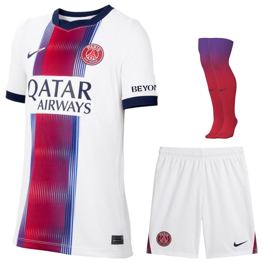Paris Saint-Germain Auswärtstrikot-Set Kinder 2026/27 – Vitinha – Weiß