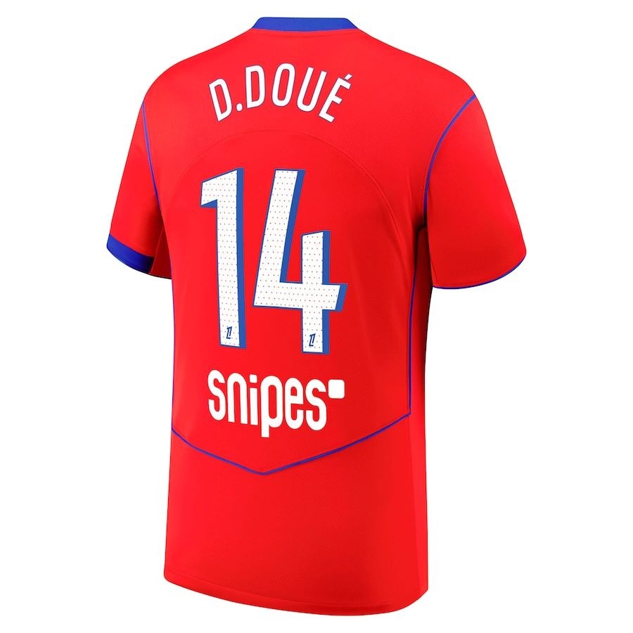 Ensemble troisième maillot enfant du Paris Saint-Germain 2025/26 – Rouge