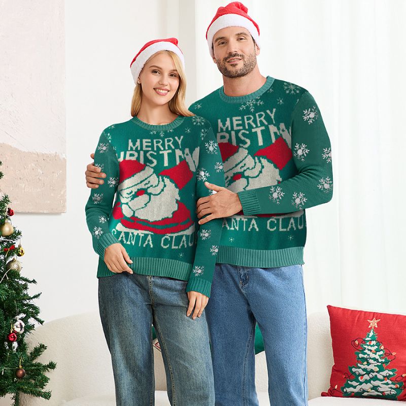 Weihnachtspullover im Familienlook – Fröhlicher Weihnachtsmann