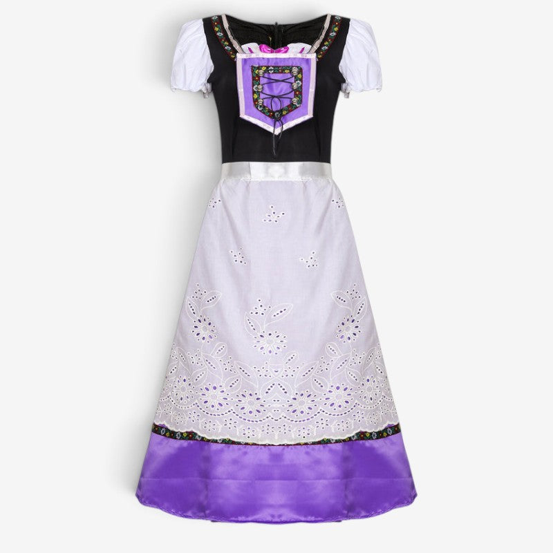 Women’s traditional dress with embroidered apron and lacing
