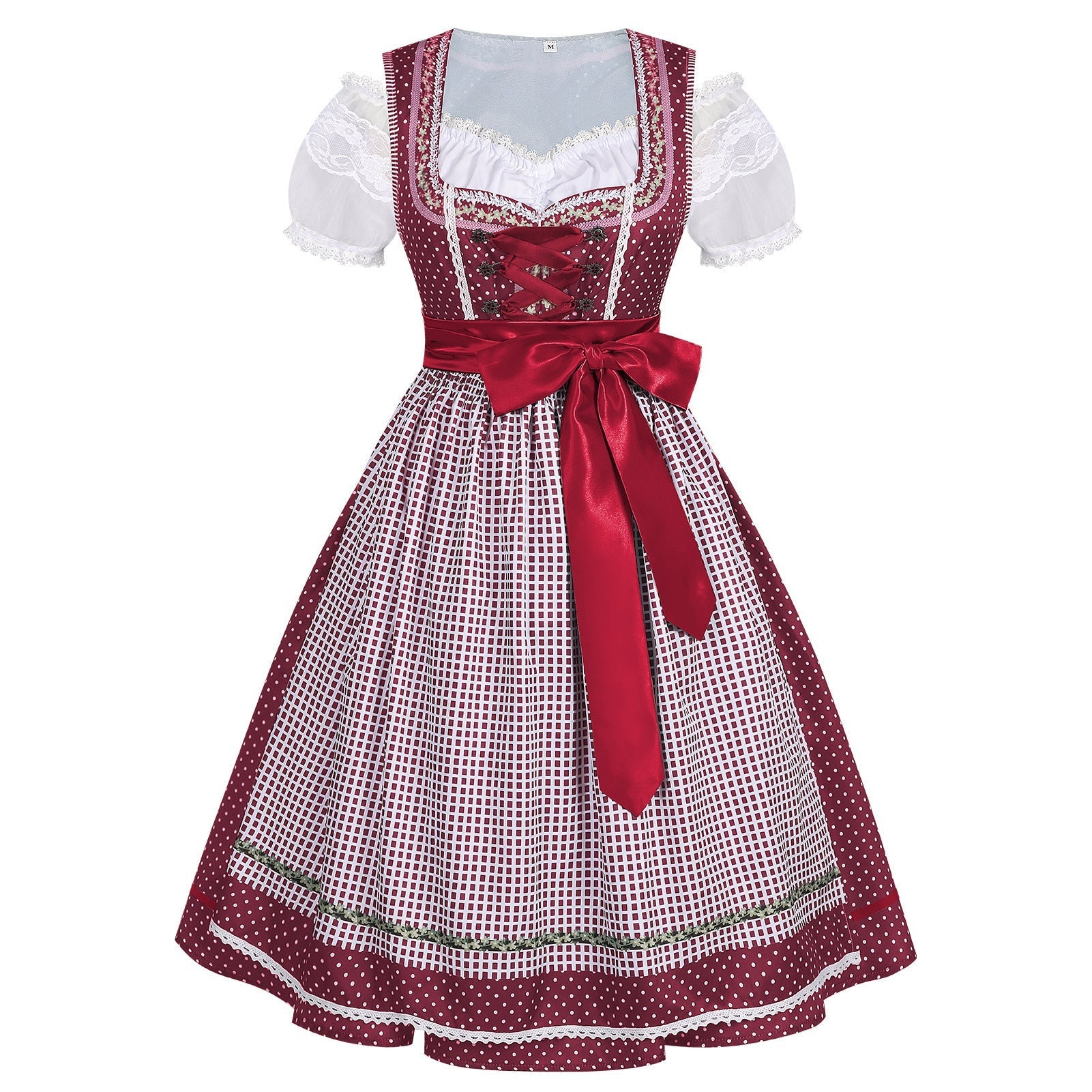 Dirndlkleid für Damen mit Schnürung und Schürze