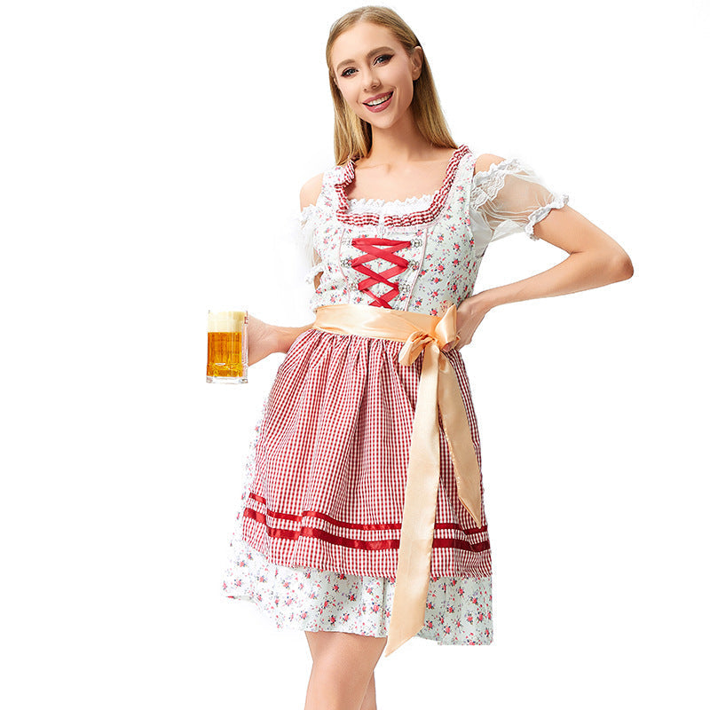 Trachtenkleid für Damen mit Korsett und Schürze