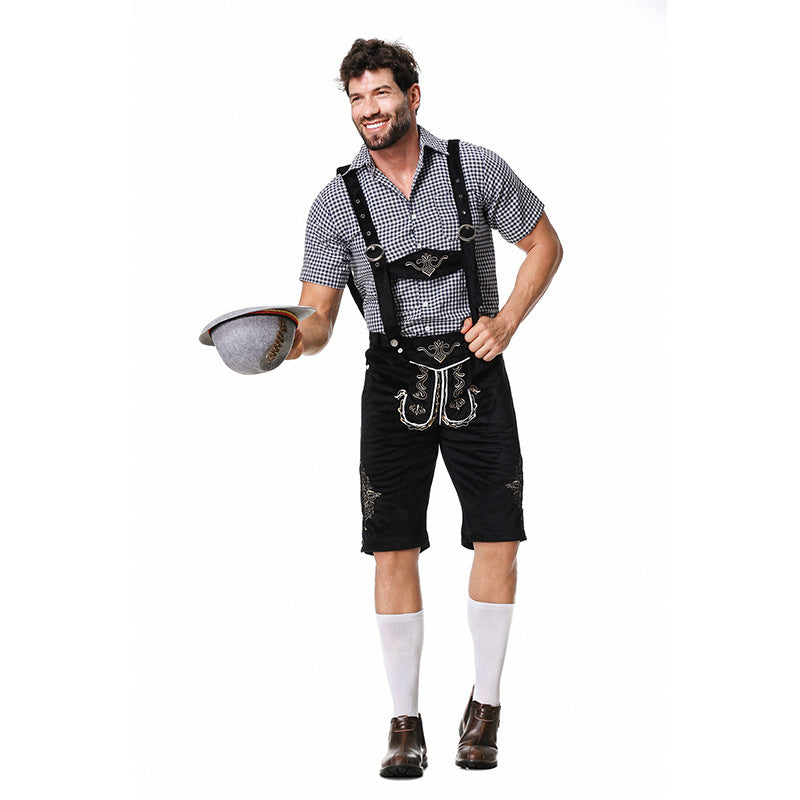 Trachten-Set für Herren mit Kniebundhose und Bluse
