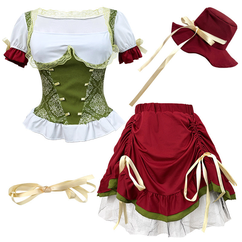 Trachtenkleid für Damen mit Corsagenmieder und Stufenrock