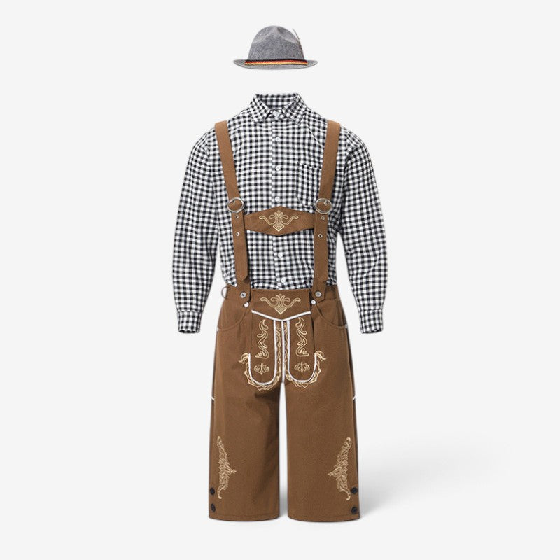 Trachten-Set für Herren mit Kniebundhose und Bluse