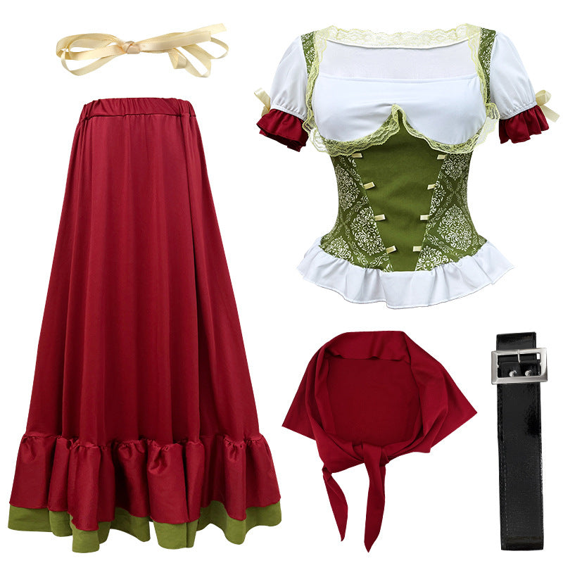 Trachtenkleid für Damen mit Corsagenmieder und Stufenrock