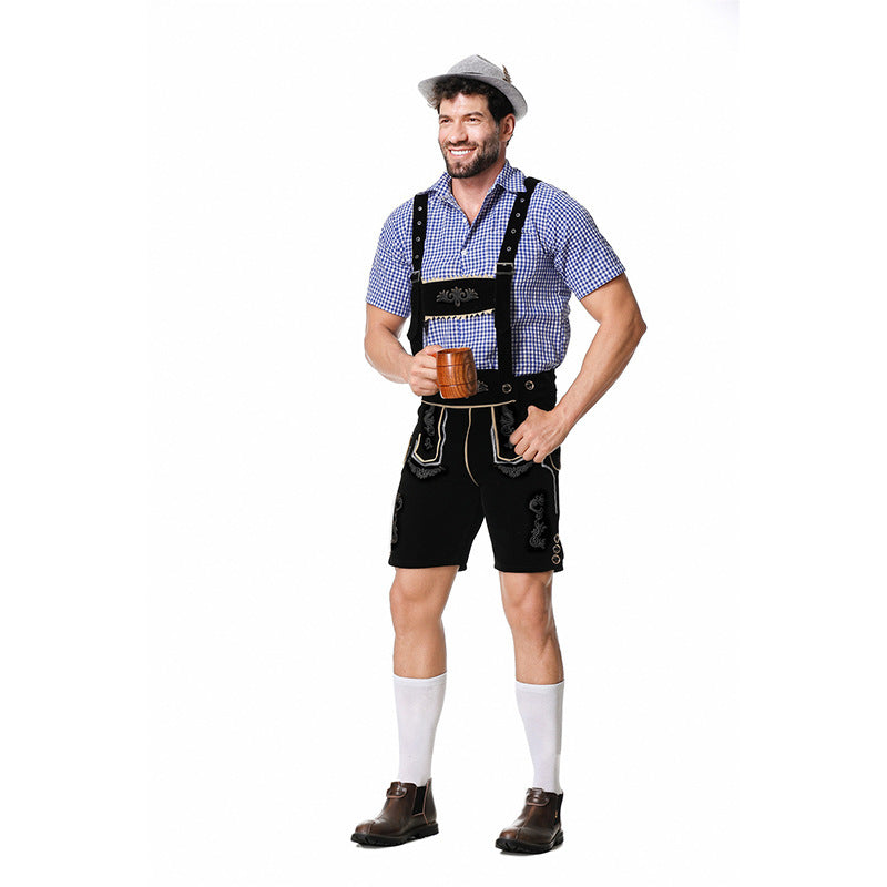 Trachten-Set für Herren mit Kniebundhose und Bluse