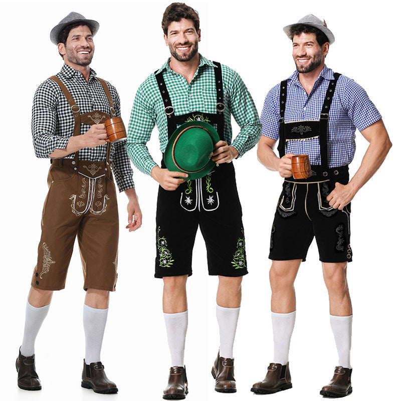Trachten-Set für Herren mit Kniebundhose und Bluse