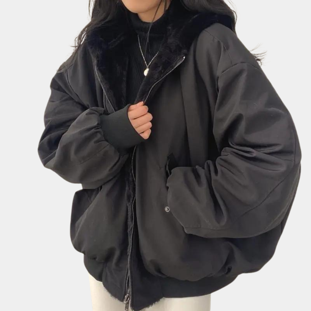 Damen Winterjacke – Kurzer Kapuzenmantel für kaltes Wetter
