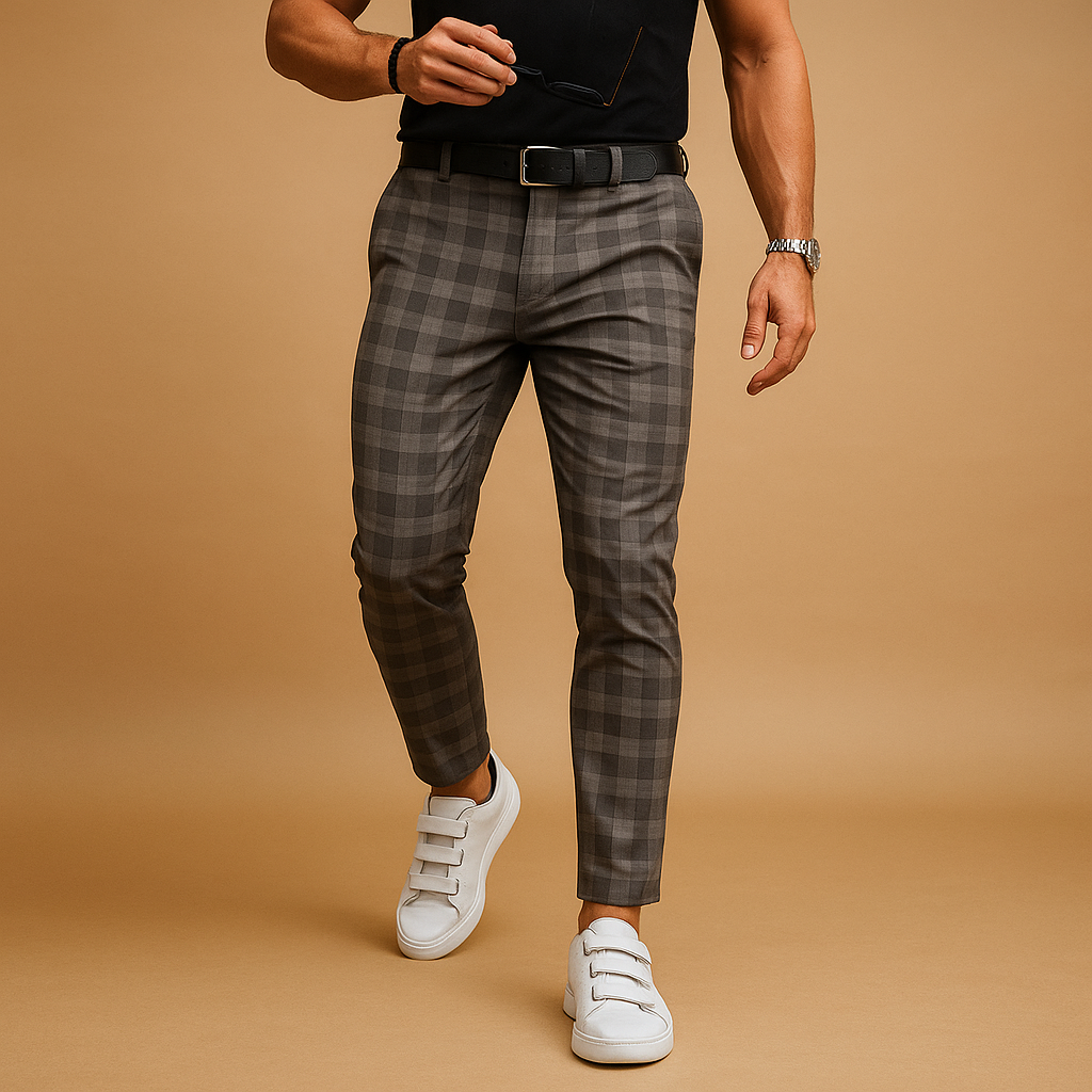 Herren Karierte Freizeithose – Lässiger Schnitt mit modernem Appeal