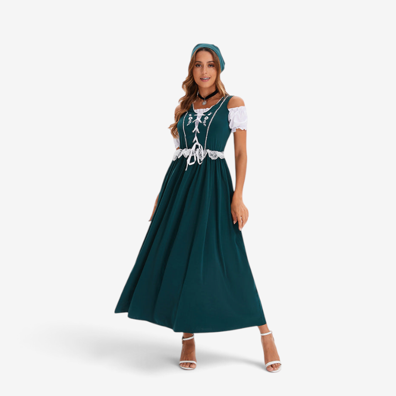Women’s dirndl dress in an elegant style with lacing
