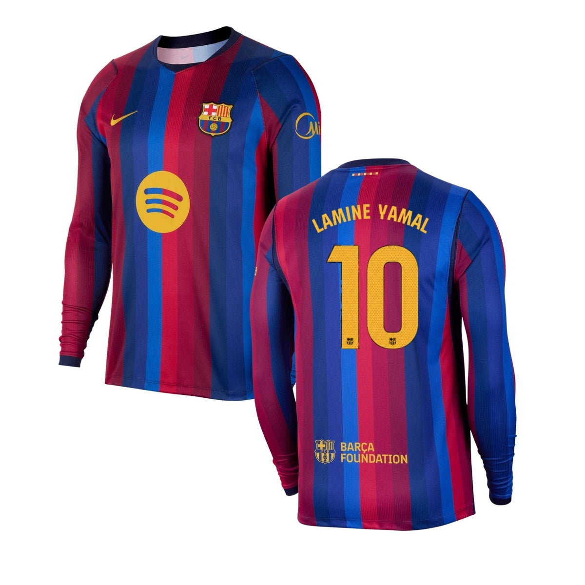 FC Barcelona-thuisshirt voor heren met lange mouwen 2026/27 – Lamine Yamal 10
