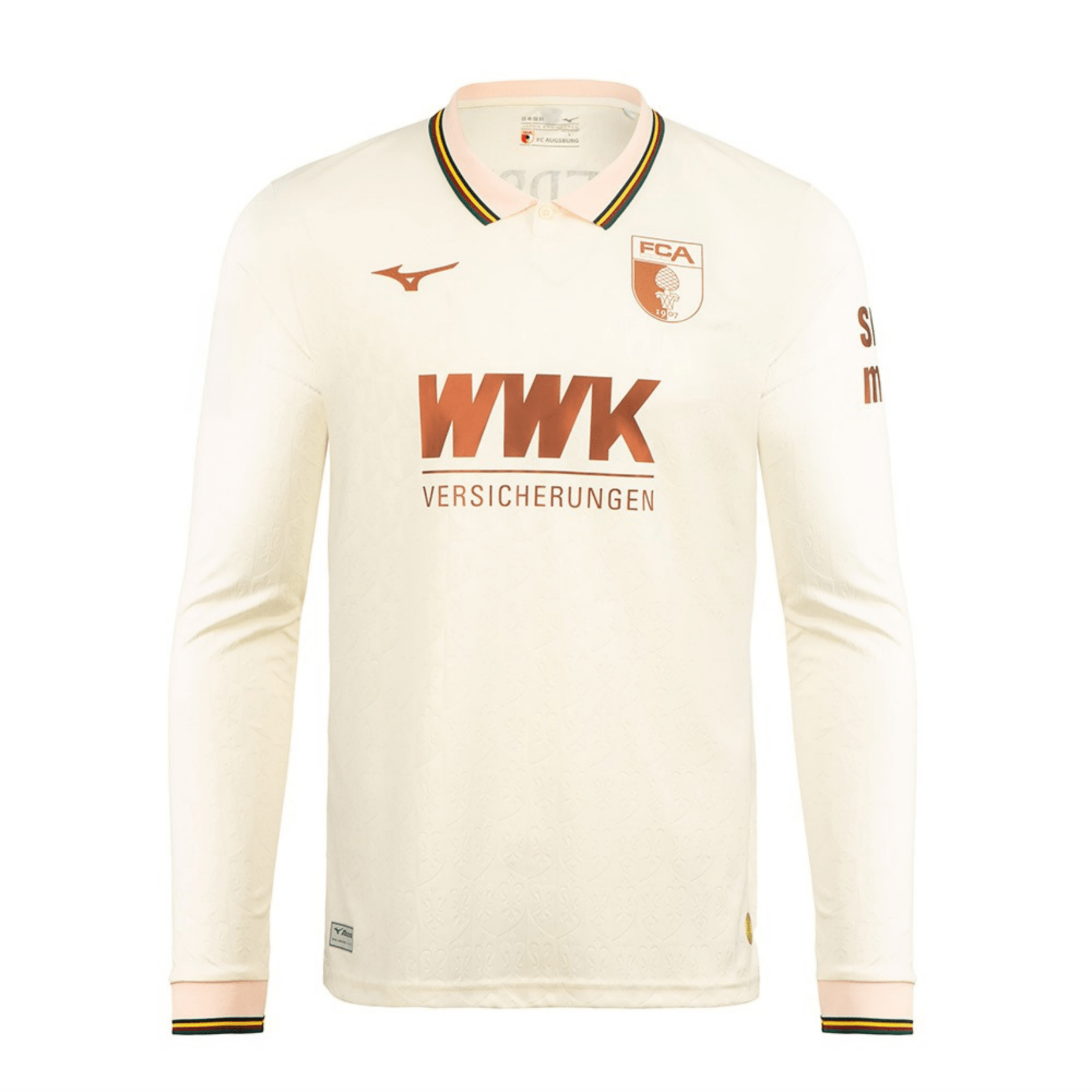 FCA FC AUGSBURG FUGGERSTADT Herren Langarm-Trikot Creme 25 / 26