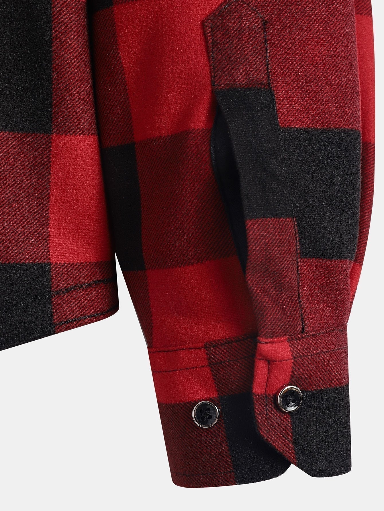 Herren Flanellhemd mit Kapuze – Fleece-Futter Karoshemd