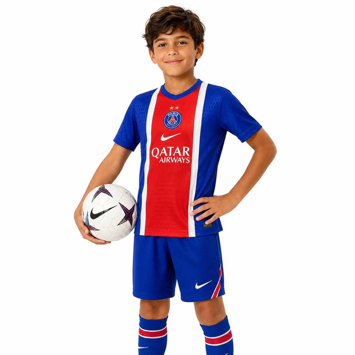 Maillot domicile enfant du Paris Saint-Germain 2026/27 – 2 étoiles