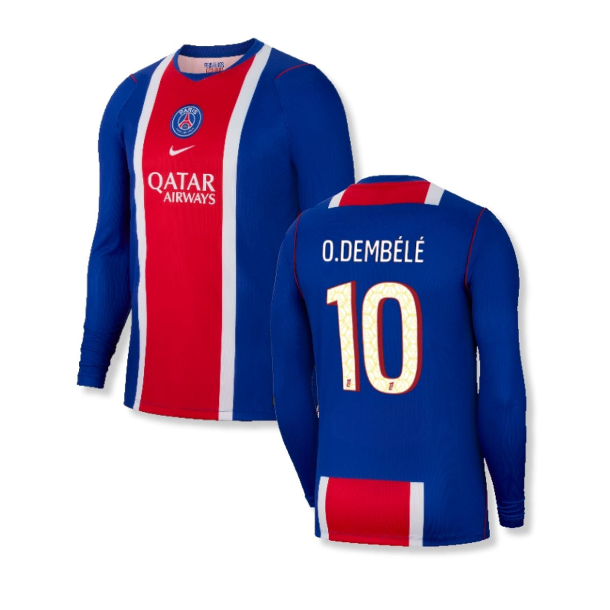 PSG Paris Saint-Germain-thuisshirt voor heren met lange mouwen 2026/27 – O. Dembélé 10
