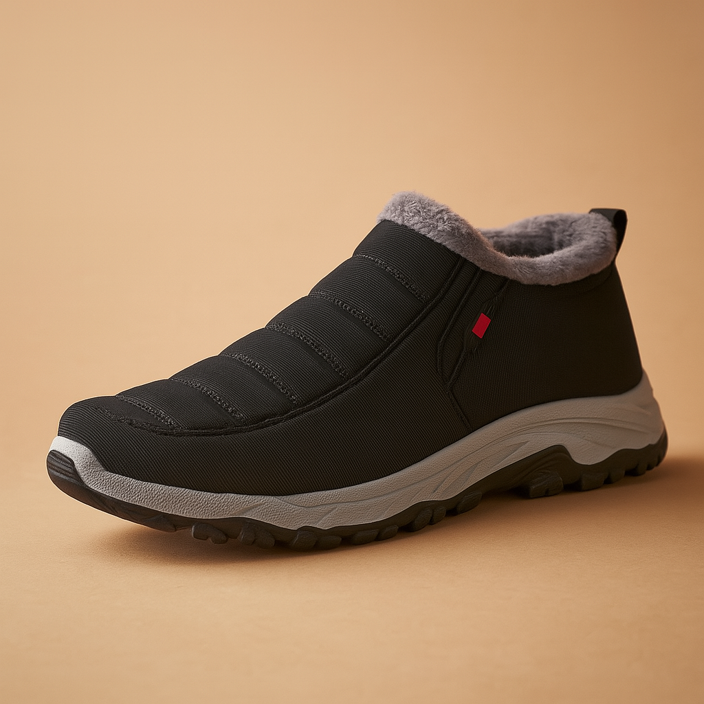 Warme Herren-Winterstiefel mit Schlupfdesign und Plüschfutter