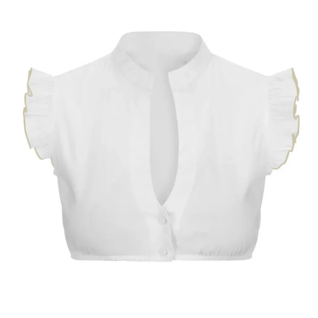 Dirndlbluse für Damen im eleganten Stil mit Knöpfen
