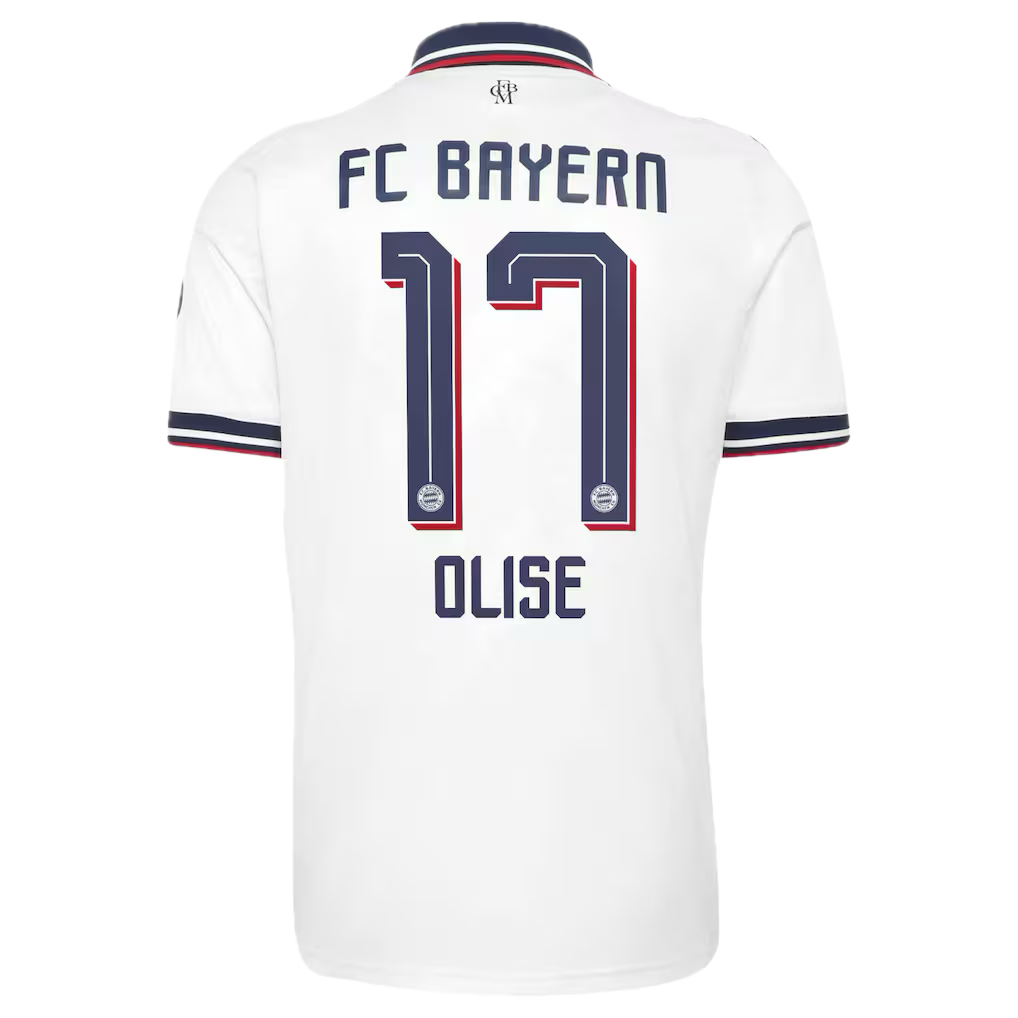 FC Bayern Münchens udebanetrøje med OLISE #17 2026/27