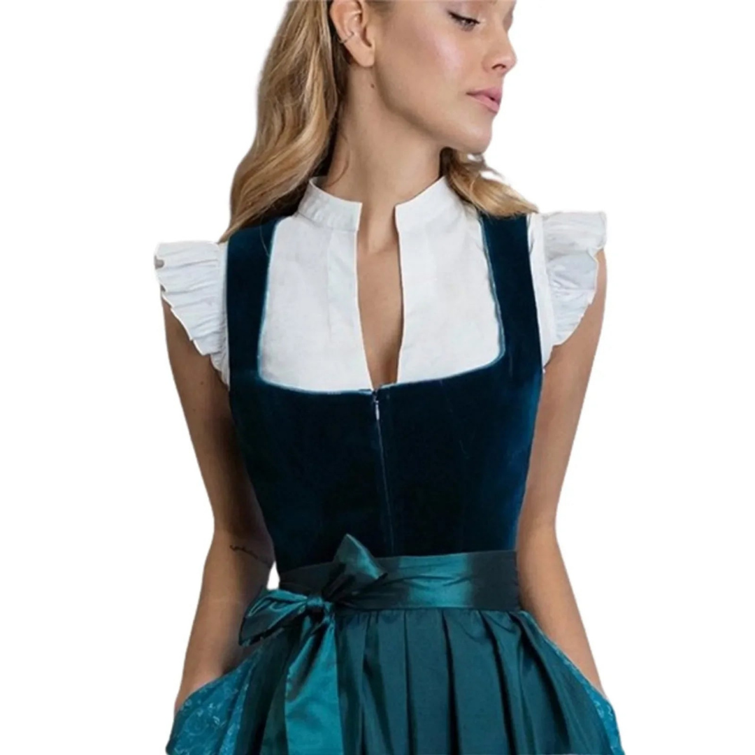 Dirndlbluse für Damen im eleganten Stil mit Knöpfen
