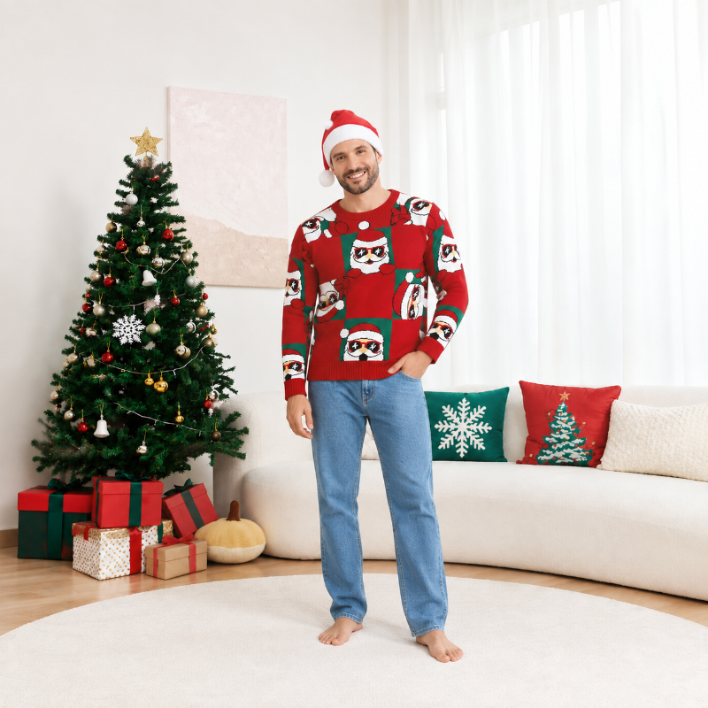 Family matching Christmas sweater - Santa Claus design