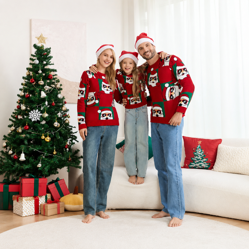 Family matching Christmas sweater - Santa Claus design