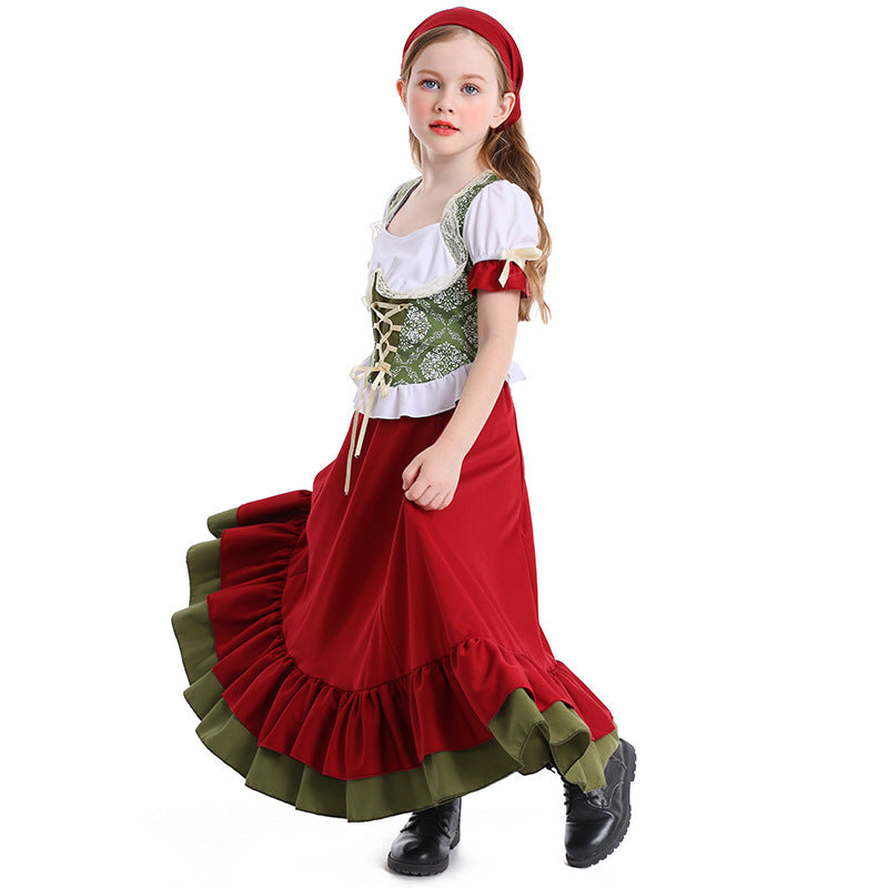 Traditionelles Dirndl-Set mit Mieder für Mädchen