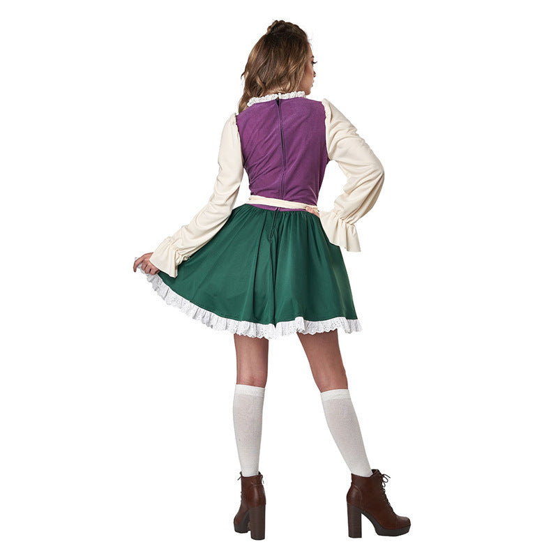 Trachtenkleid für Damen mit Rüschen und Gürtel