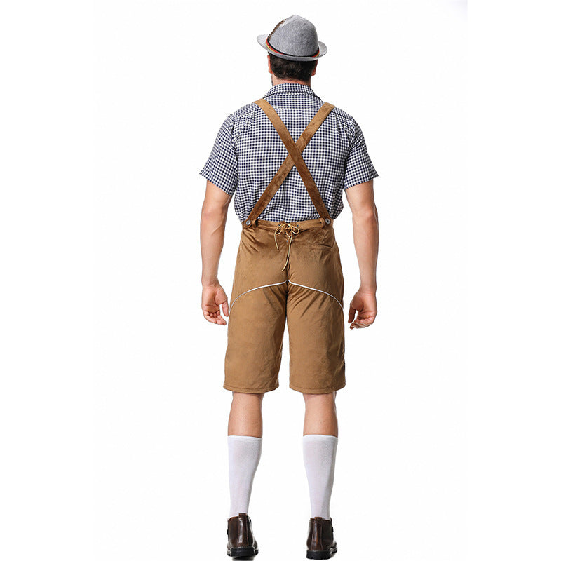 Trachten-Set für Herren mit Kniebundhose und Bluse