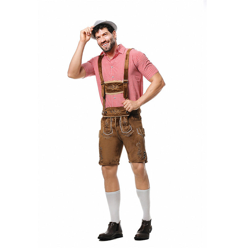Trachten-Set für Herren mit Kniebundhose und Bluse