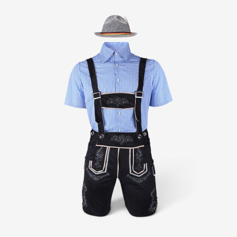 Trachten-Set für Herren mit Kniebundhose und Bluse