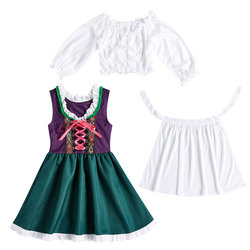 Dirndl-traditionel kjole til kvinder med snørelukning og bluse